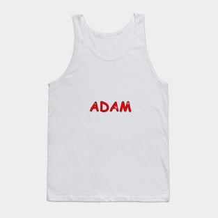 Adam name. Personalized gift for birthday your friend. Tank Top
